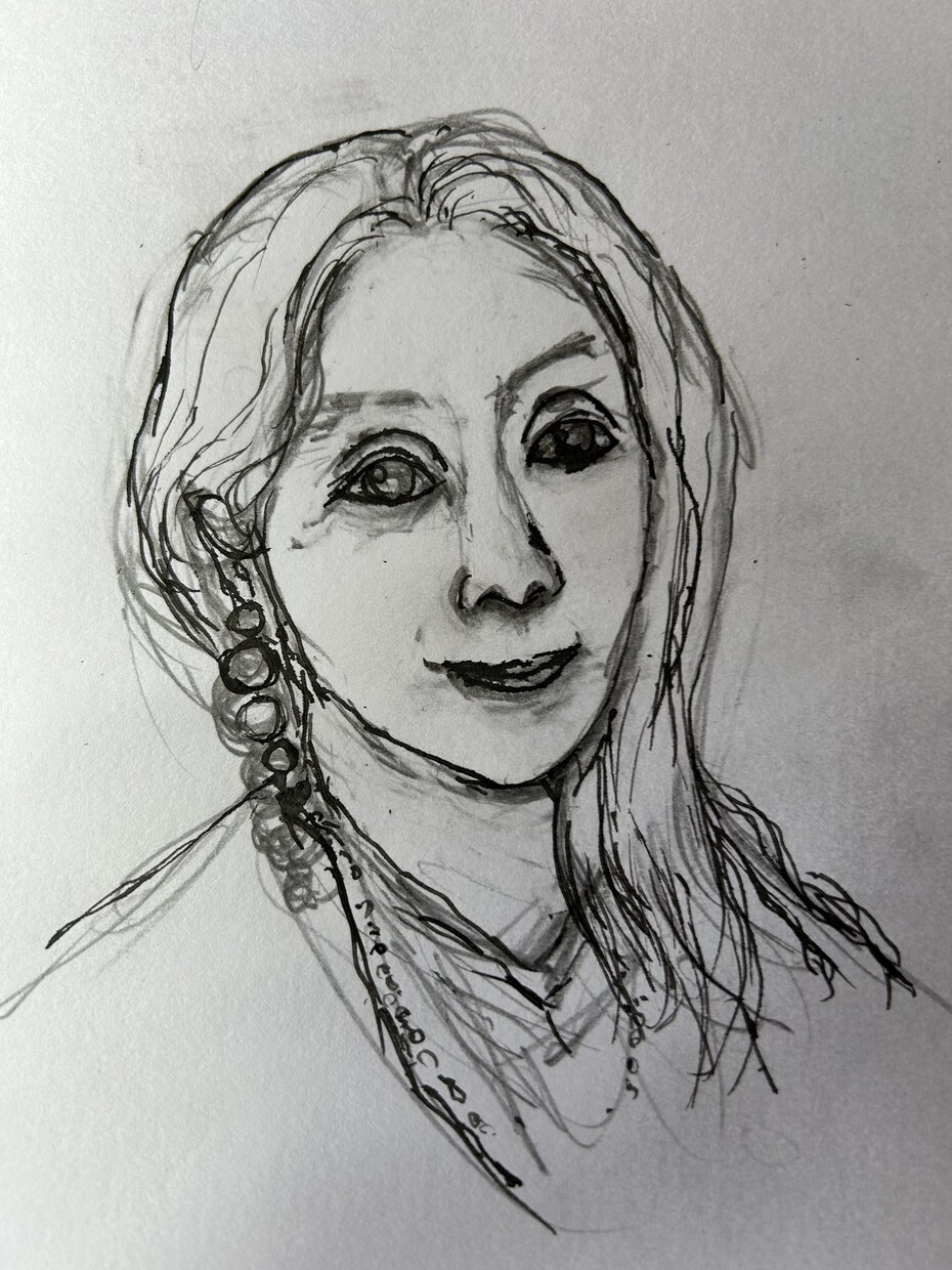写真から似顔絵を描きます 水彩画、お好きな筆文字も入れられます。 イメージ6
