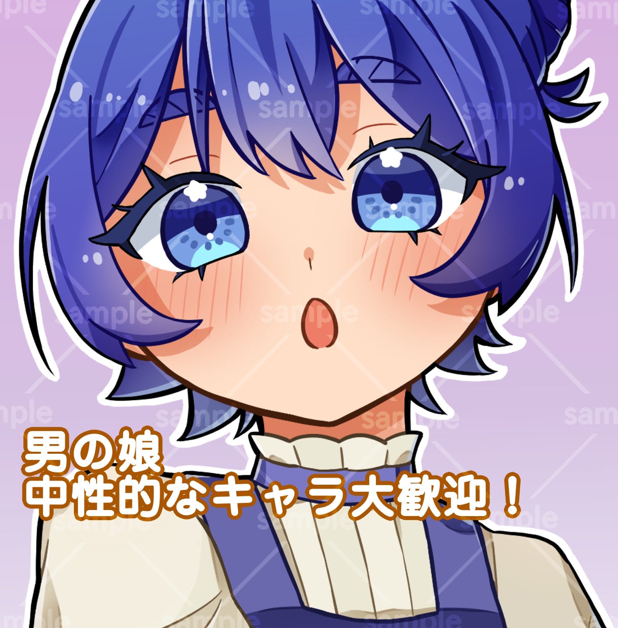 あなただけの擬人化キャラクターをデザインします ポップで個性的なアニメ塗りアイコン制作 イメージ1