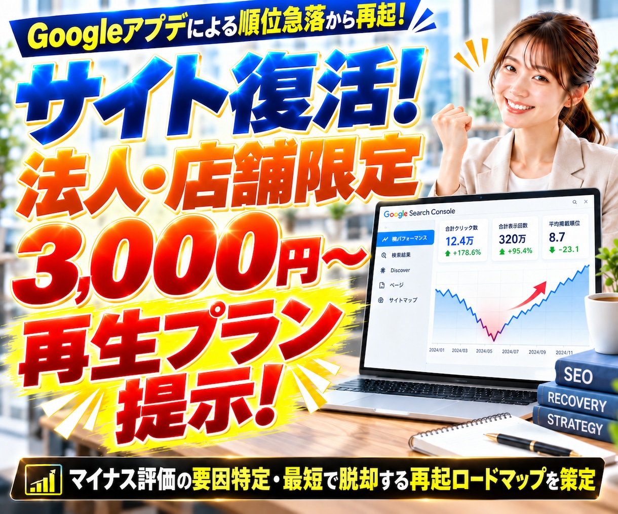 グーグルアプデで飛んだ法人・店舗サイトを戻します コアアップデート・スパムアップデート・手動ペナルティから復活 イメージ1
