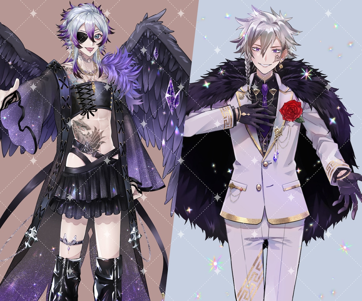 かっこいいも可愛いも！キャラクター立ち絵描きます ゲームの立ち絵や実況、歌ってみた動画などへ イメージ1