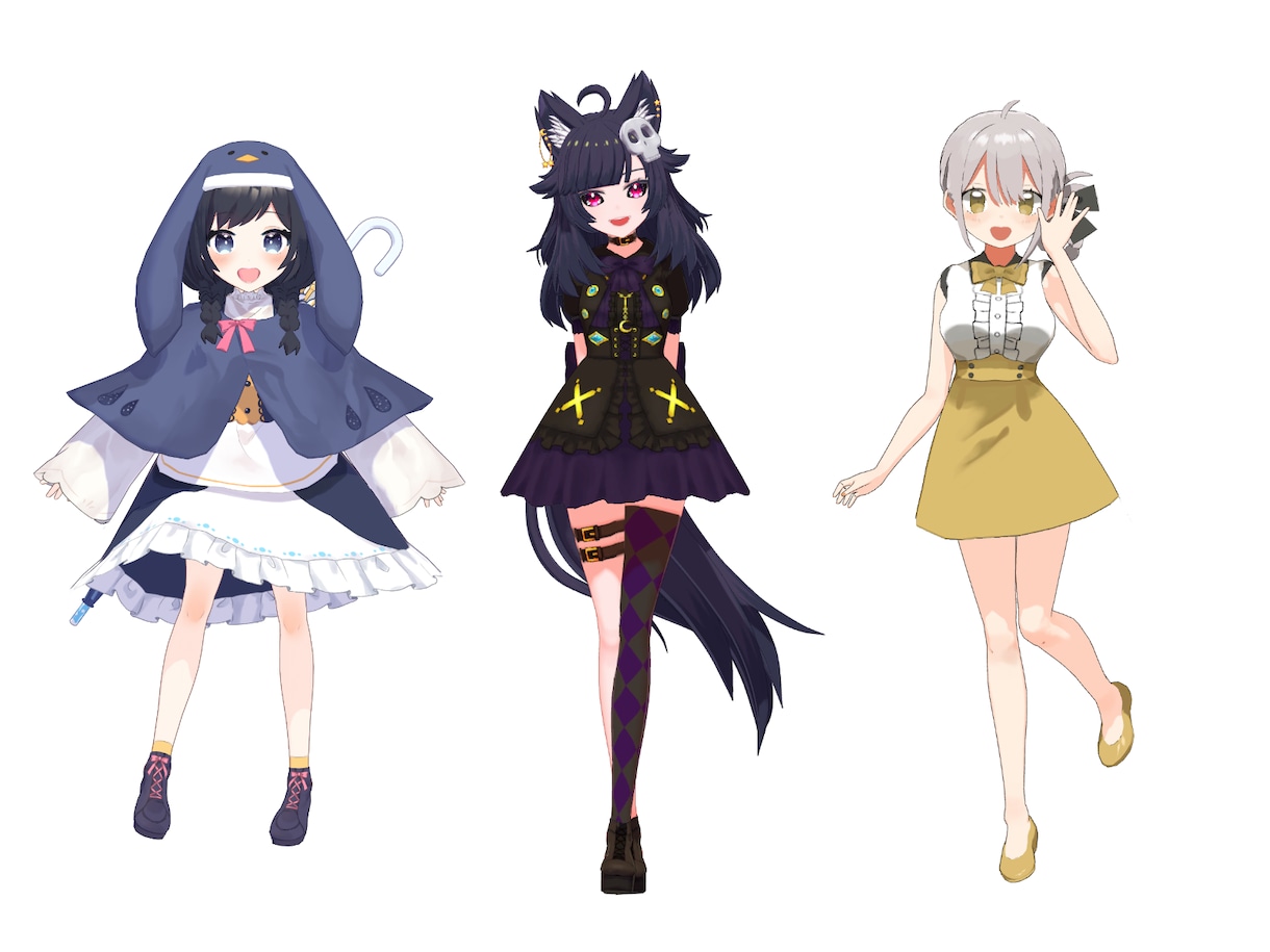 VRoid+Blenderで2D再現3D作ります 編集データお渡し無料 VRC、MMDセットアップもできます イメージ6