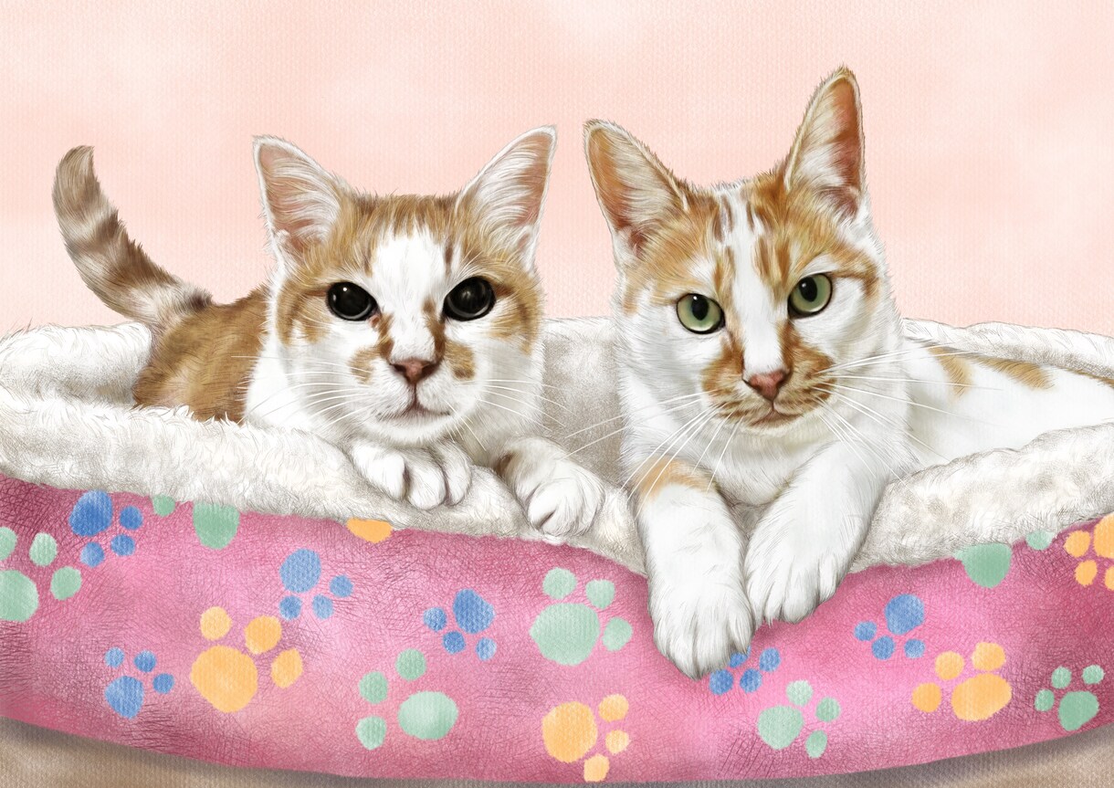 ペット肖像画A3【犬・猫胸から上】をお描きします ご満足いただけるまで修正無制限。心を込めてお描きいたします。 イメージ9