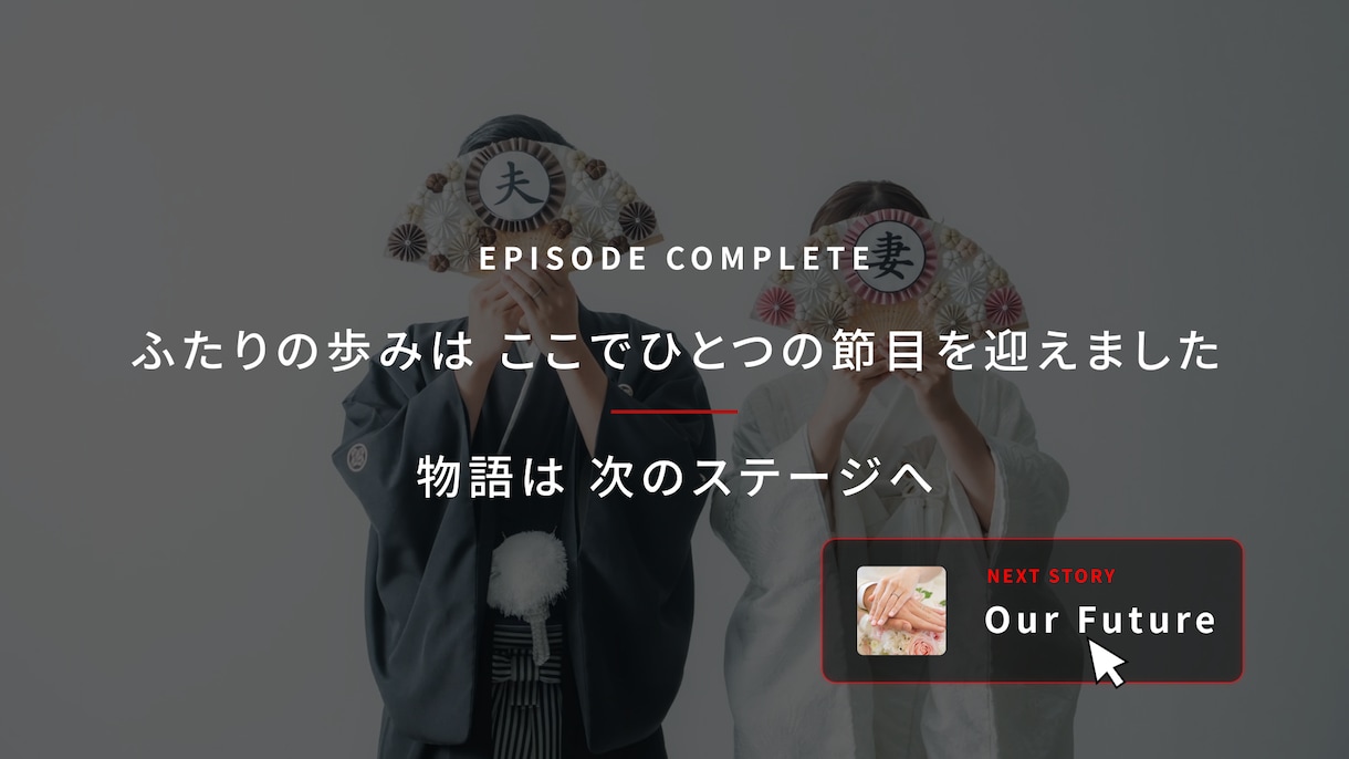 NETFLIX風のプロフィールムービーを作ります おふたりの物語を、一本の作品のように再生します イメージ2