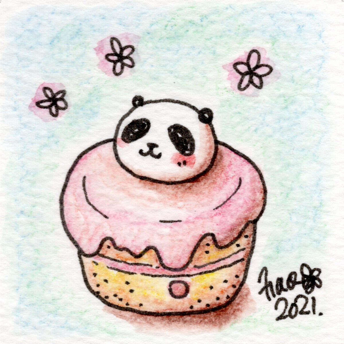 ミニミニサイズの手描きイラスト制作します 水彩色鉛筆の優しいタッチ。インテリアやプレゼントにも。 イメージ8