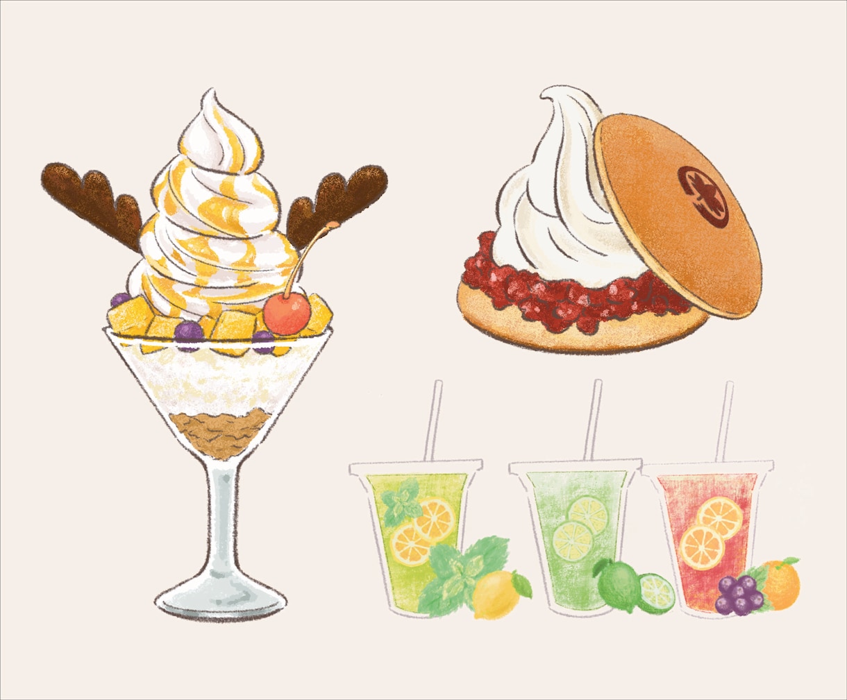 温かみある落ち着いたフードイラスト描きます イベント、カフェ、POPもどうぞ！見て美味しい食べ物イラスト イメージ4