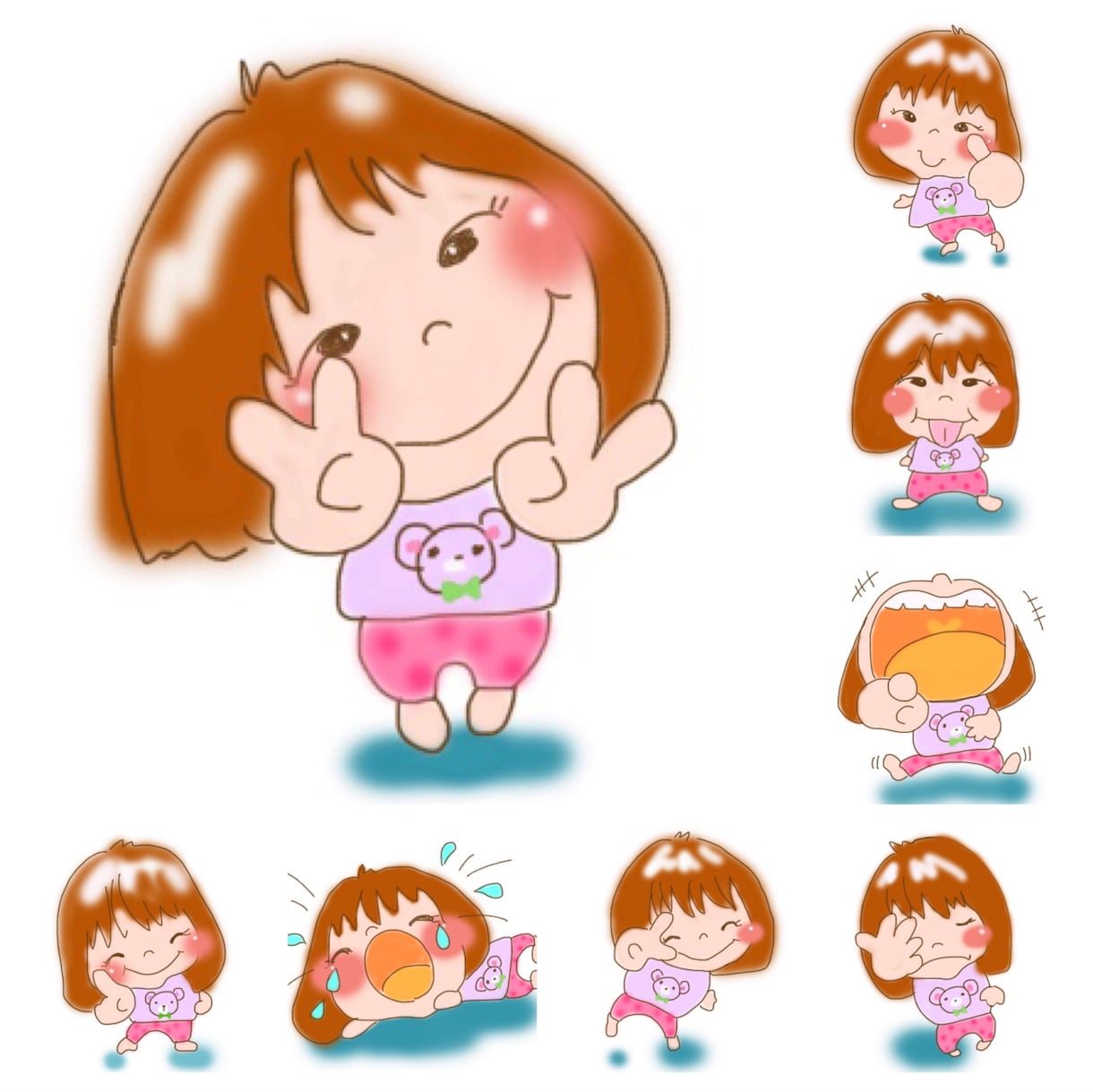 フルオーダー似顔絵LINEスタンプ描きます お気に入りのオンリーワンの貴方のスタンプいかがですか？ イメージ10