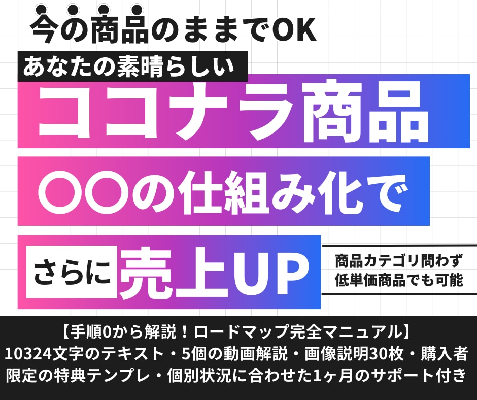 商品そのままテコ入れ不要！売上UPの仕組み化教ます あなたの商品を最大限活かす歴4年の独自手法！どの商品でも可！ イメージ1