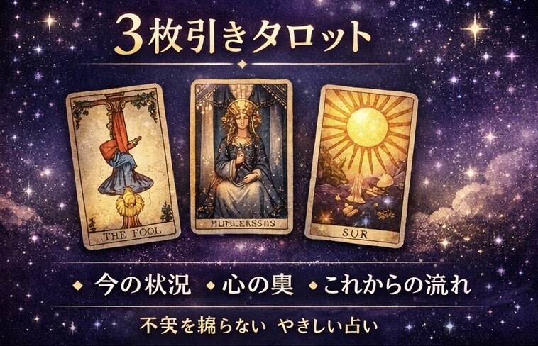 24時間受付｜AIが答える3枚引きタロット占います 眠っている間も、あなたのためにカードは語り続けます イメージ2