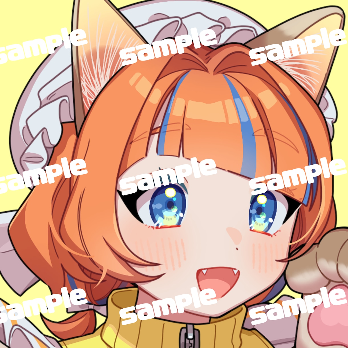 フェイスアップアイコン作成致します ポップでカラフルな可愛い絵柄得意です イメージ5