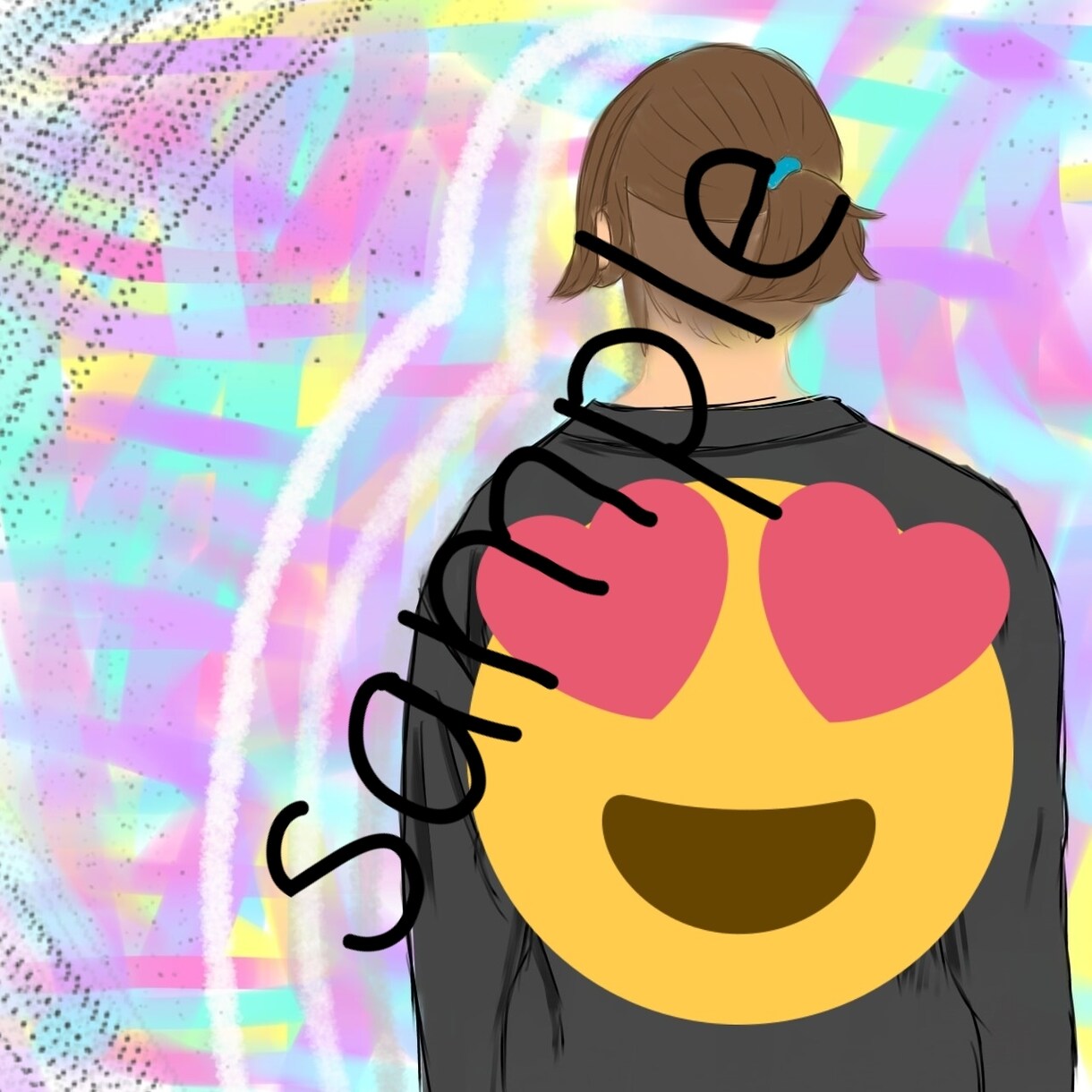 あなたの写真からアイコンを描きます 抽象画の背景であなたを彩ります！ イメージ4