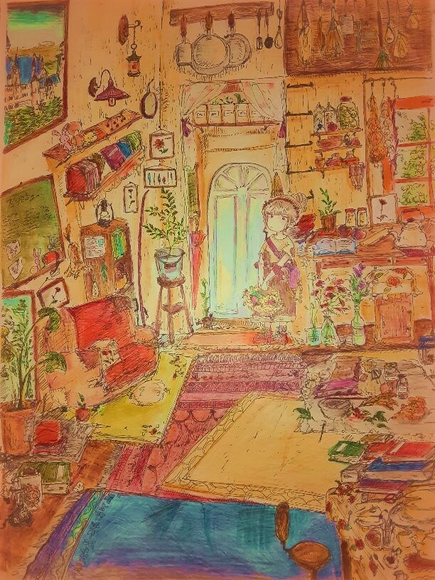 ごちゃごちゃした世界観の可愛い絵を描きます (スマホの背景･アイコンなどの用途に!) イメージ2