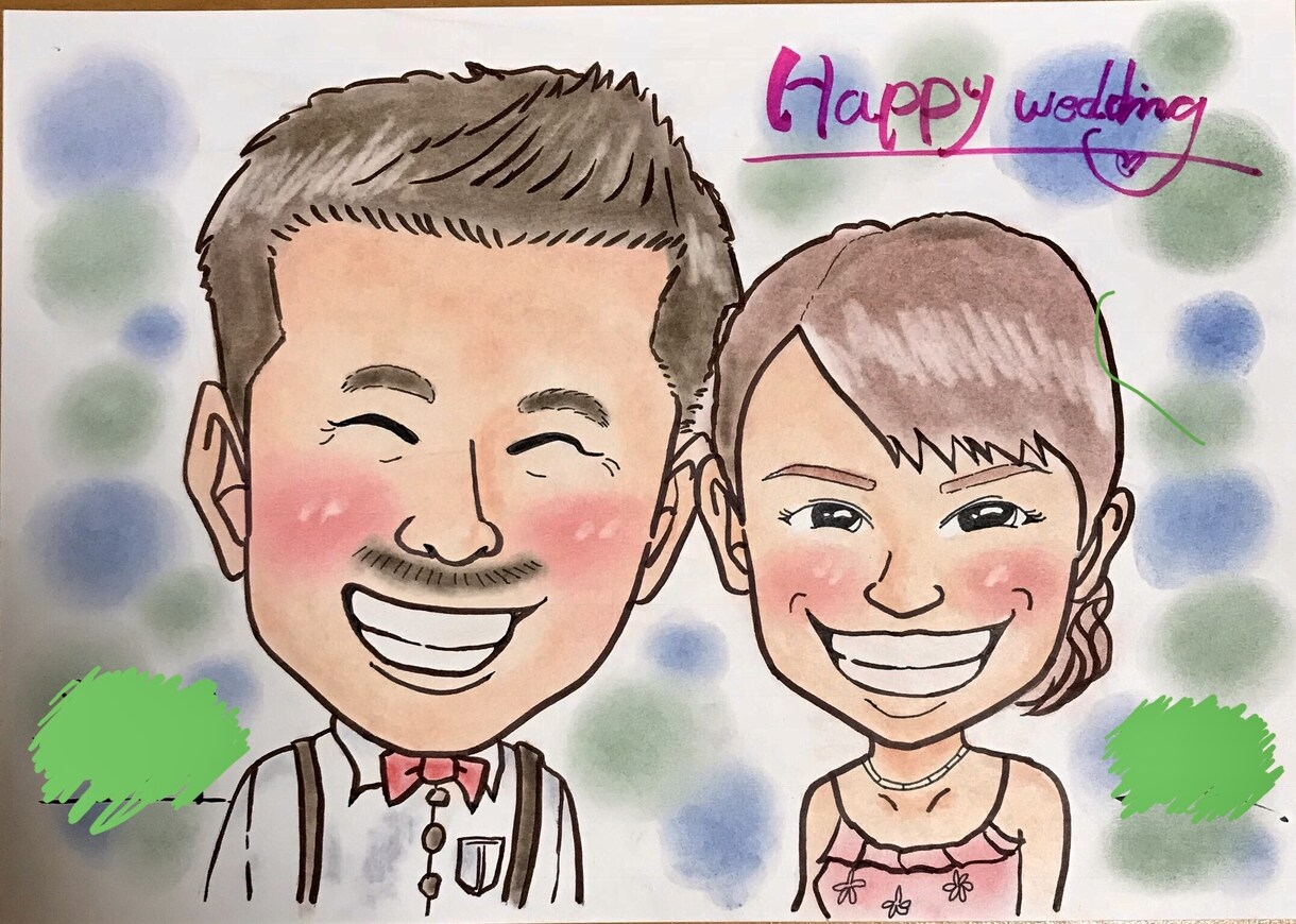 送って喜ばれる、ハッピーな似顔絵をお描きします 迷った時は、この１枚✰大切なあの人へのプレゼントに イメージ2