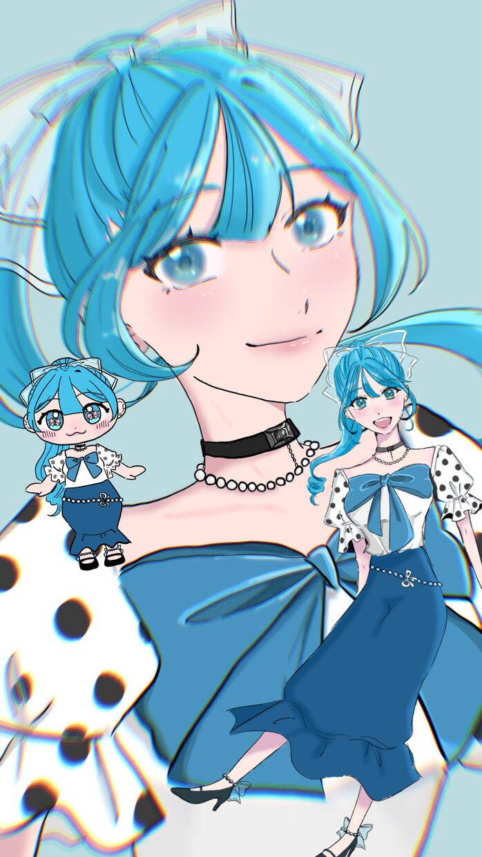 Vtuber配信者さん必見！イラスト制作します 立ち絵・一枚絵・ちびキャラ、キャラクターデザインも相談可能！ イメージ2