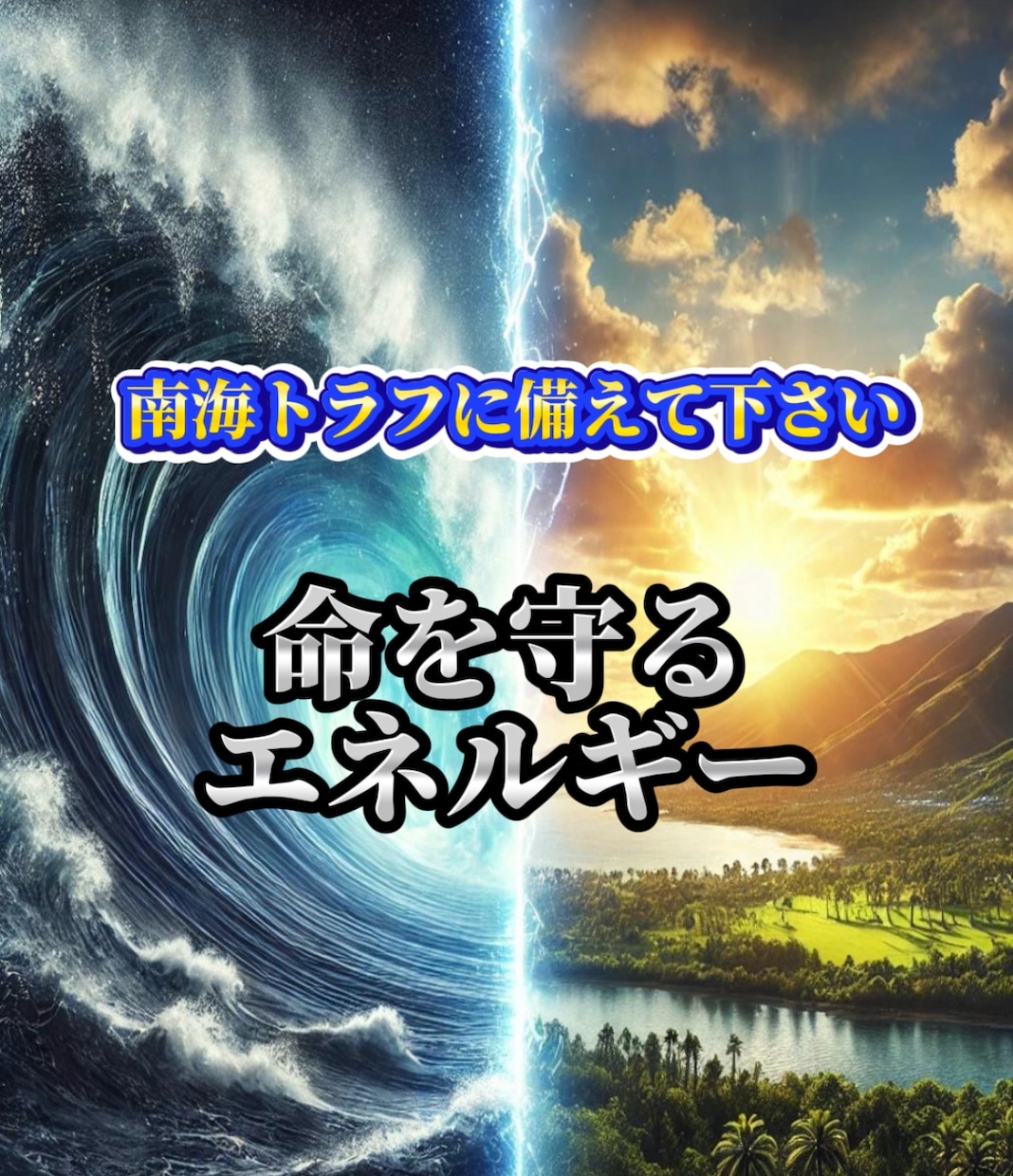 南海トラフが迫る今、守るエネルギーをお届けします 皆様備えてください。南海トラフは来ると感じます。 イメージ1