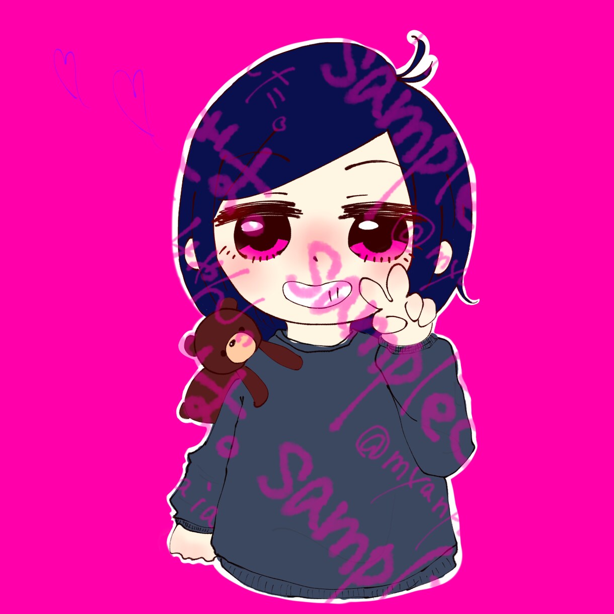 ご希望のSNSデフォルメアイコンイラスト描きます 幸せなイラストから闇系まで！！ イメージ7