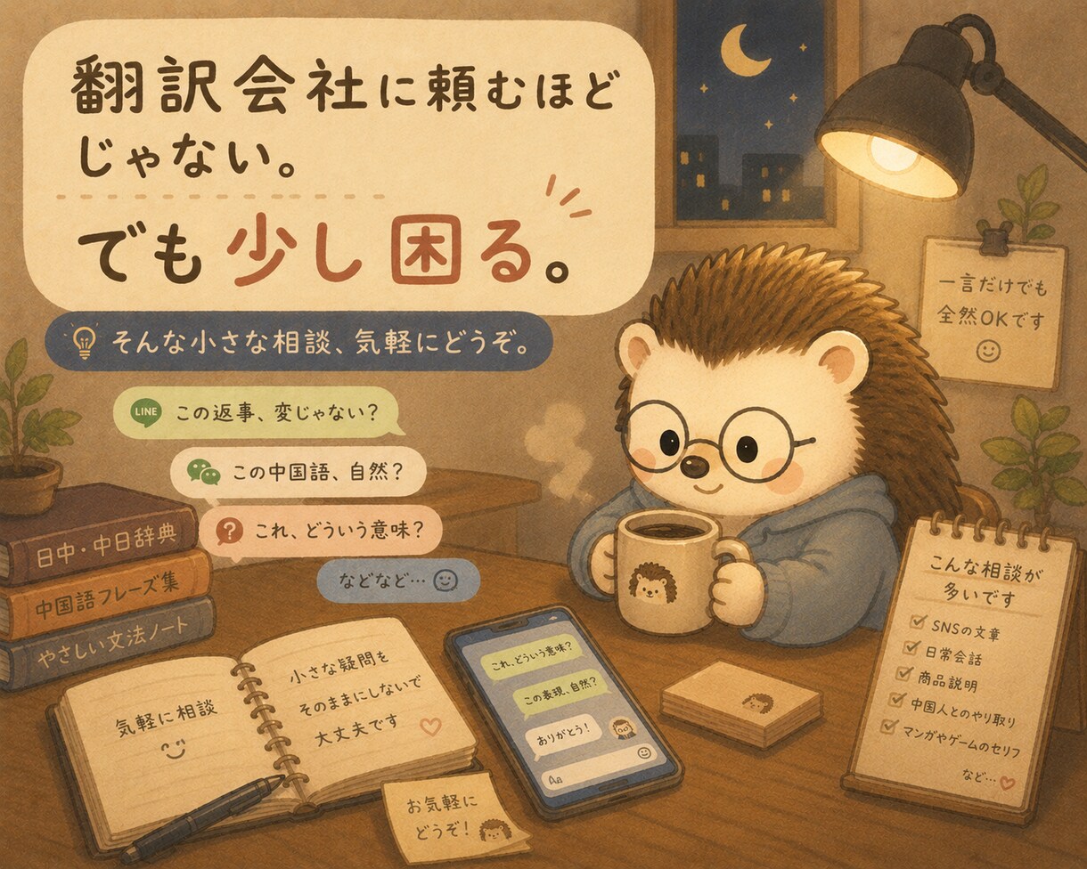 中国語の「困った」をゆるく助けます 小さな中国語の困りごと歓迎です イメージ4