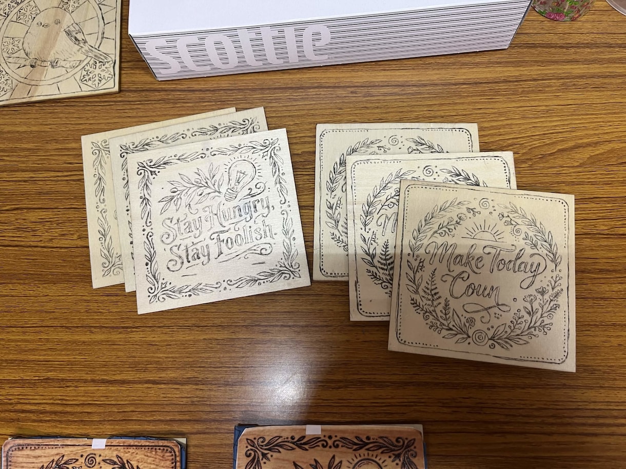 世界で１つだけの作品を届けます ウッドバーニングで木製の物をお洒落に。インテリアなどに最適 イメージ8