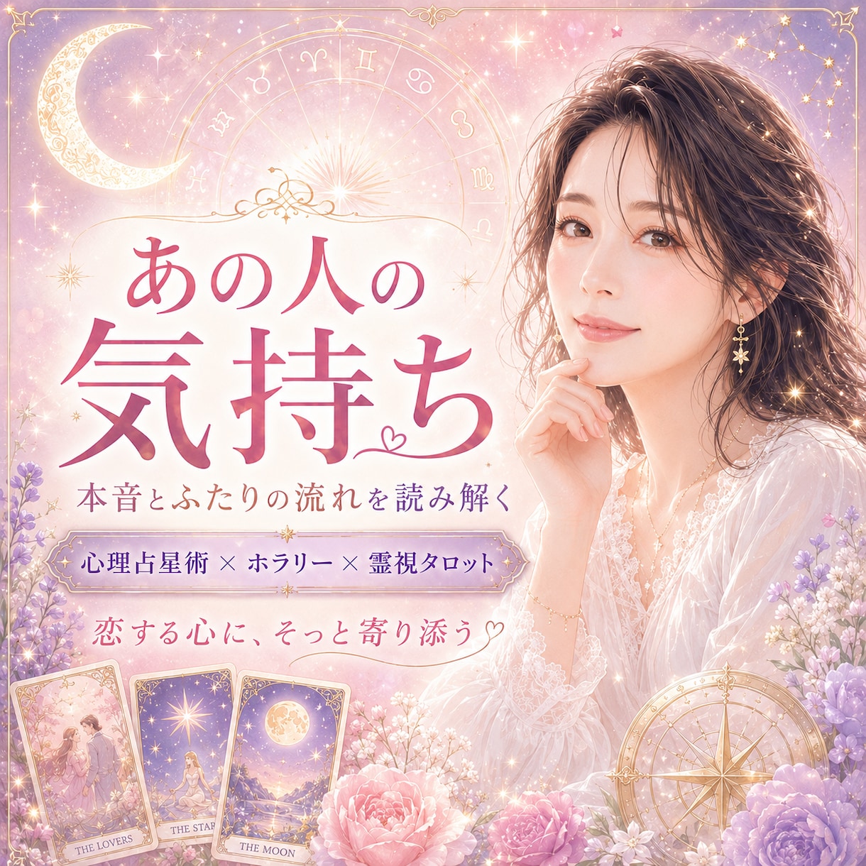 大好きなあの人の本音と今後を霊視占星術で読みます 片思い・すれ違い・音信不通・復縁などに悩んでいる方の電話鑑定 イメージ1