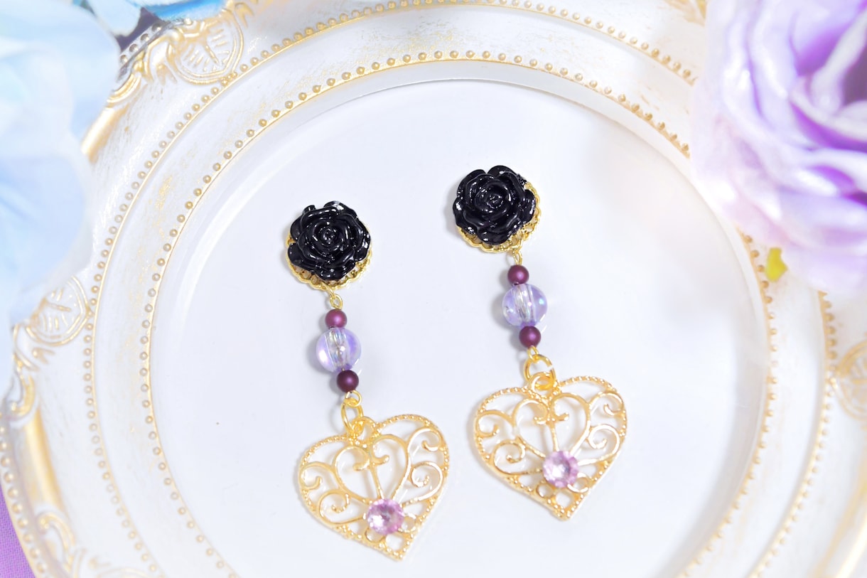 お花のハンドメイドイヤリングを作成します あなただけの可愛いアクセサリーつけてみませんか？ イメージ2