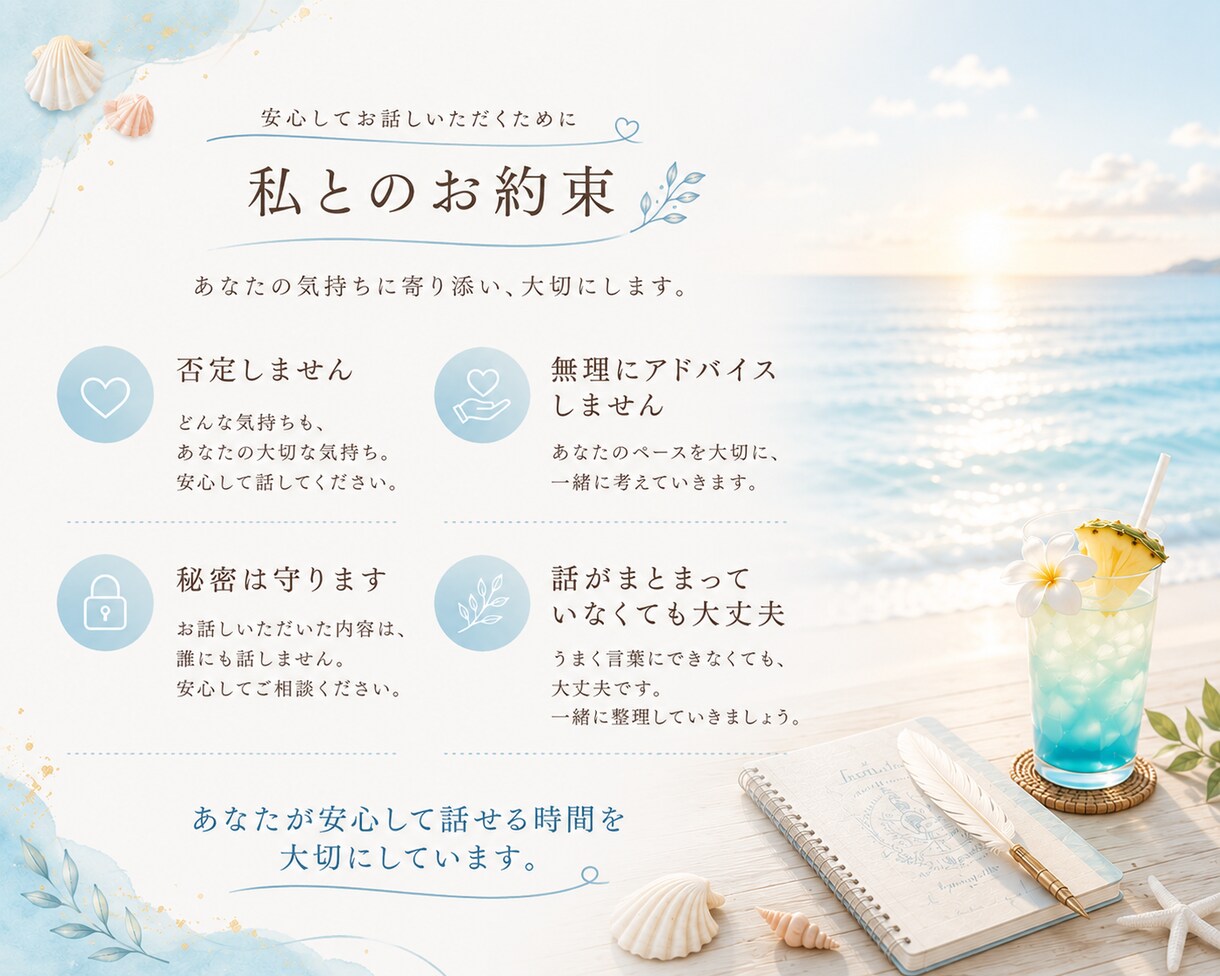 頭の中を、一緒に整えます 話がまとまっていなくても大丈夫。 イメージ3