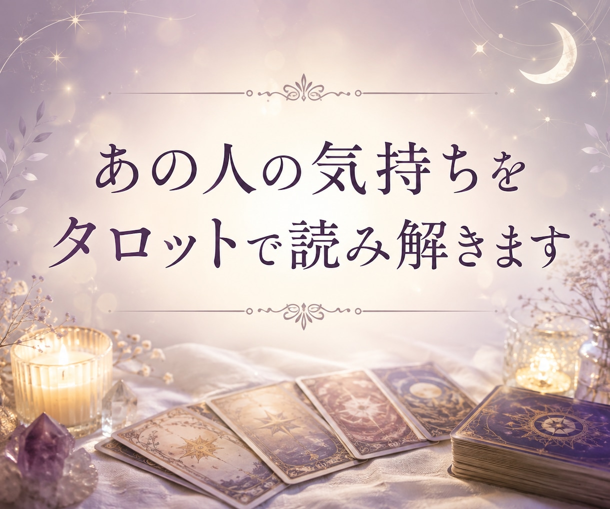 あの人の気持ちをタロットで読み解きます あの人の気持ちを知り、これからを考えるきっかけに イメージ1