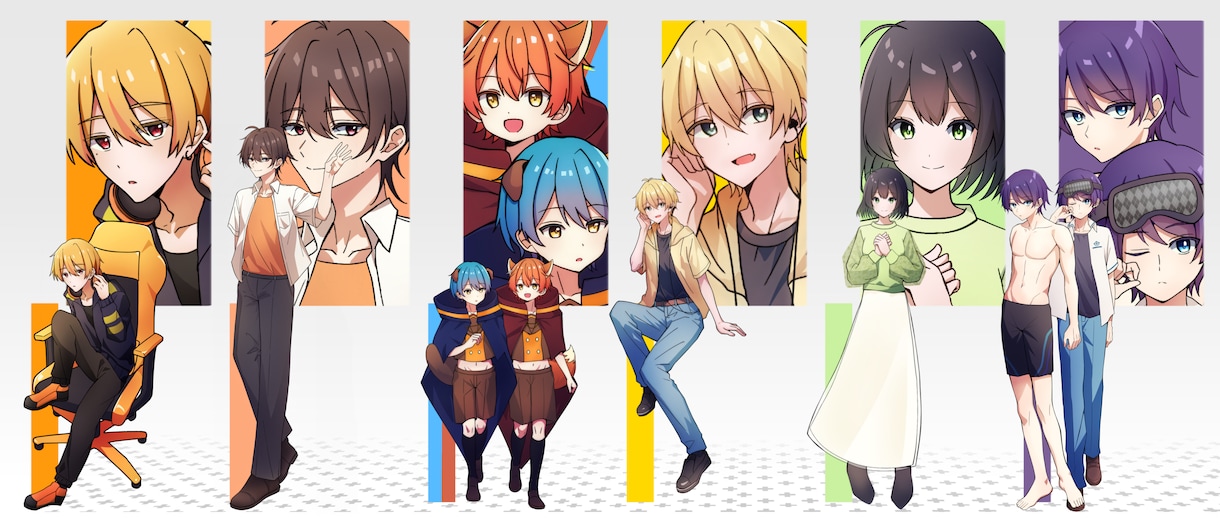 最短即日！シンプルで可愛い立ち絵お描きします 【4月中限定特別価格！全身3000～！】 イメージ3