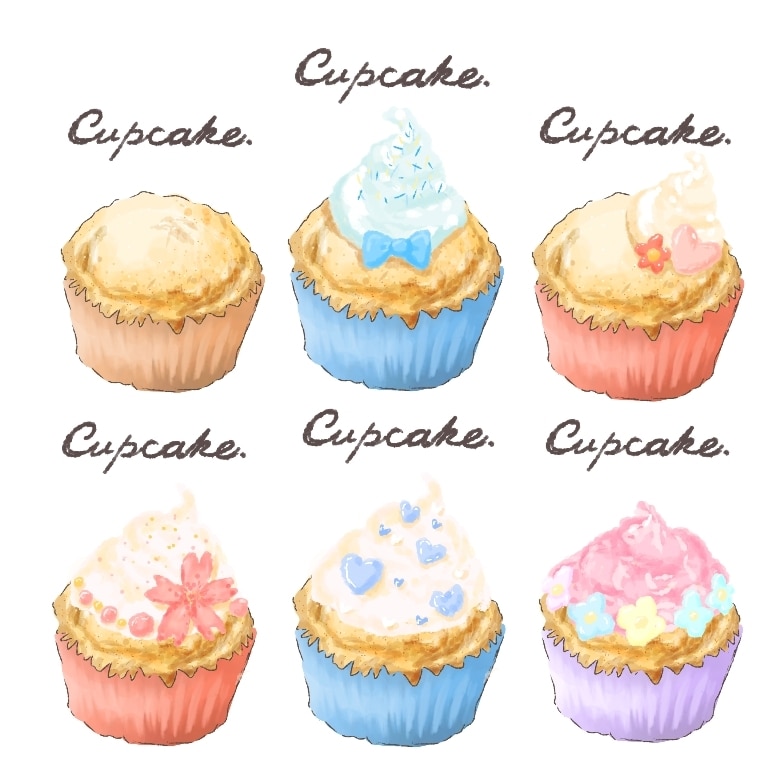 あなたのイメージをカップケーキイラストにします 生年月日からイメージをもらいカップケーキのイラストにします。 イメージ1