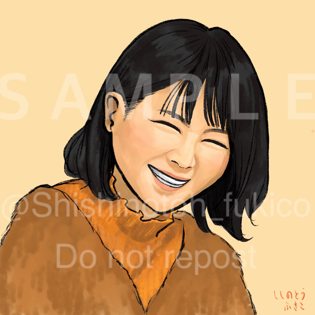 8月31日まで！格安で似顔絵アイコン描きます お写真をリアルタッチで好印象おしゃれな色合いに！ イメージ1