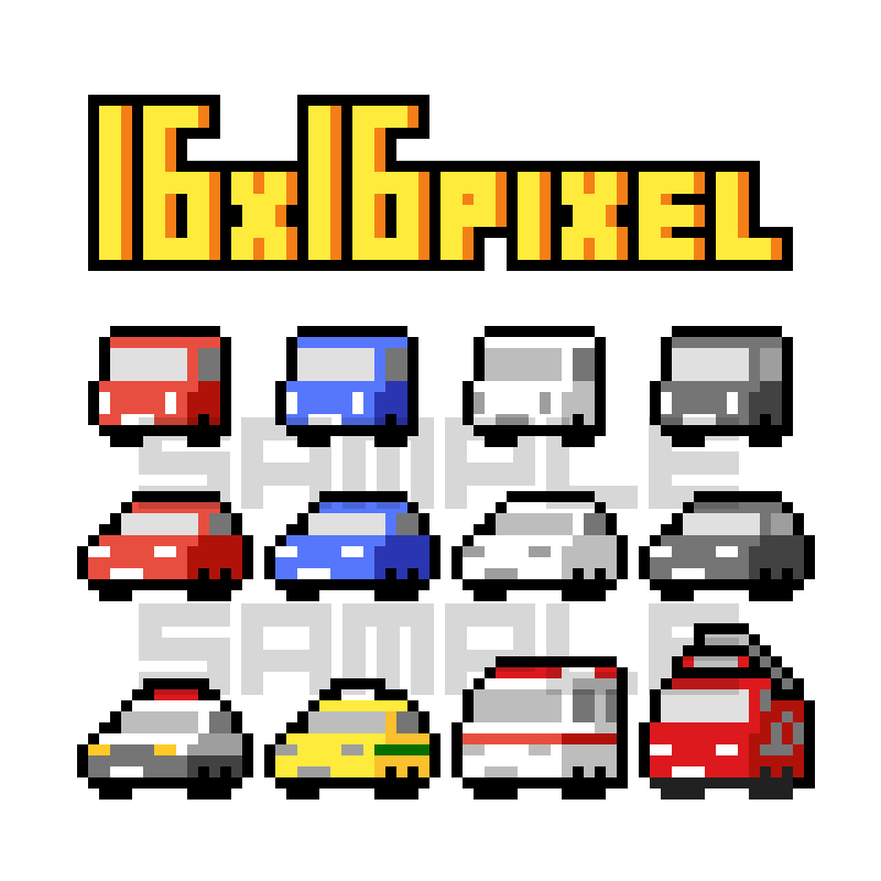 小さなドット絵作成します レトロゲーム風の16×16サイズのドット絵画像 イメージ3