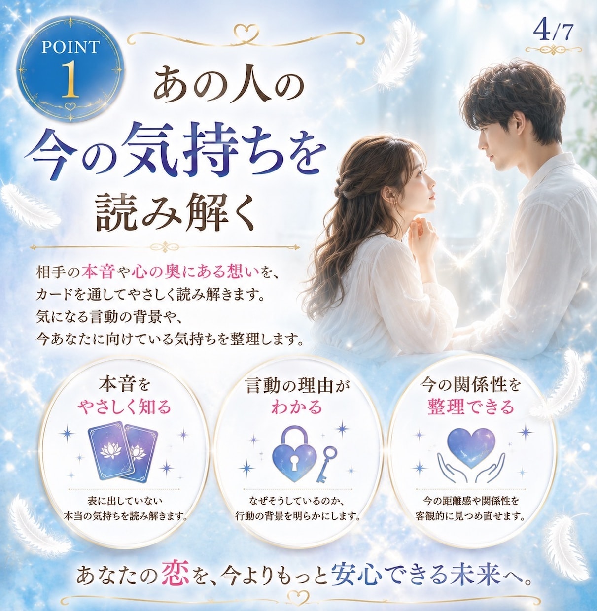 あの人の気持ちと今必要なメッセージを鑑定します Raichi88魂カードで恋の不安に背中をポン イメージ2