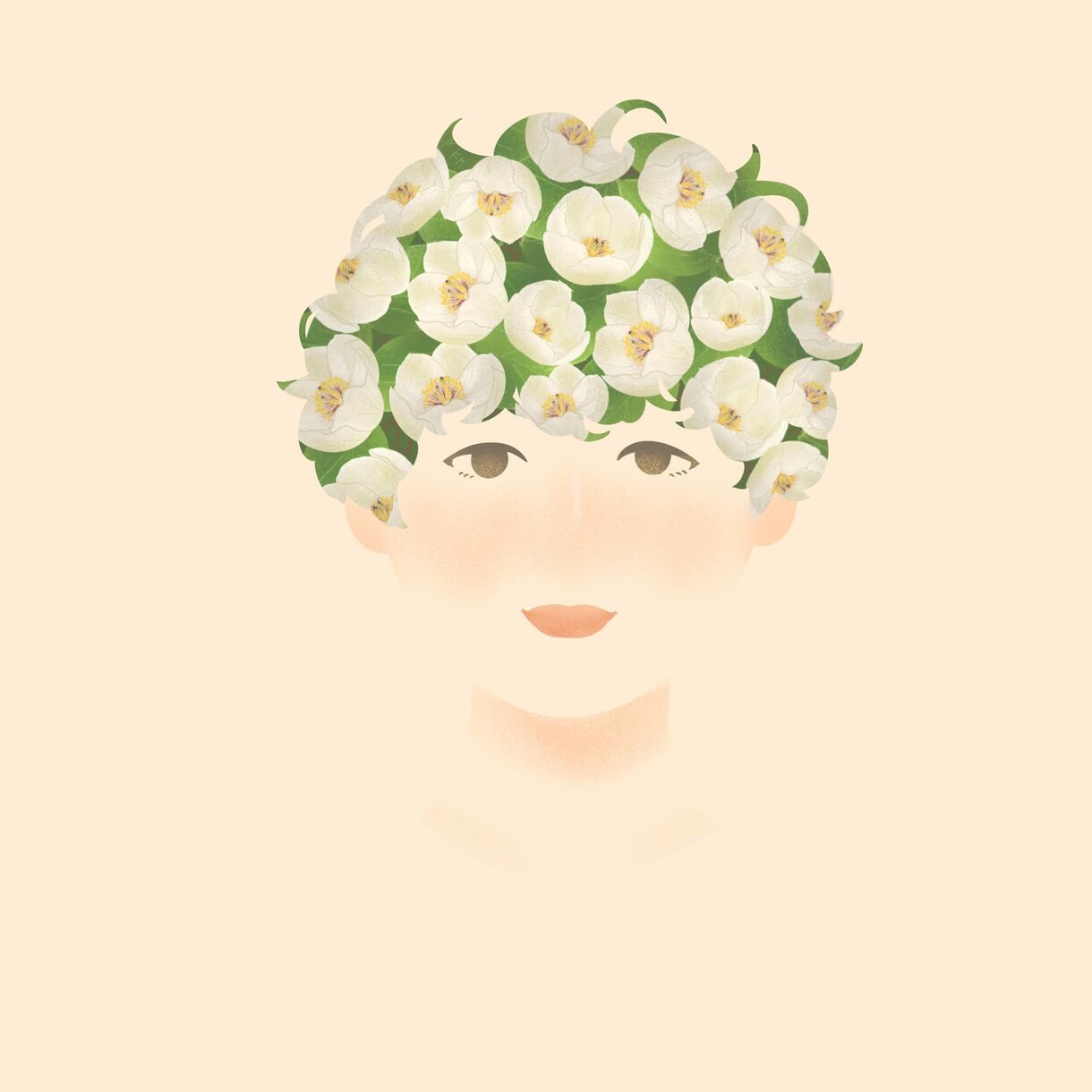 お好きな花を使った可愛らしい似顔絵を作成します 他にはないおしゃれで可愛らしい似顔絵をお描きします イメージ3