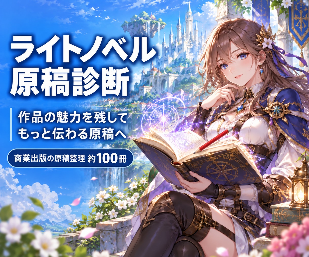 商業出版のプロがライトノベル原稿を診断します 作品の良さを残し、迷わず直せる診断書を届けます イメージ1