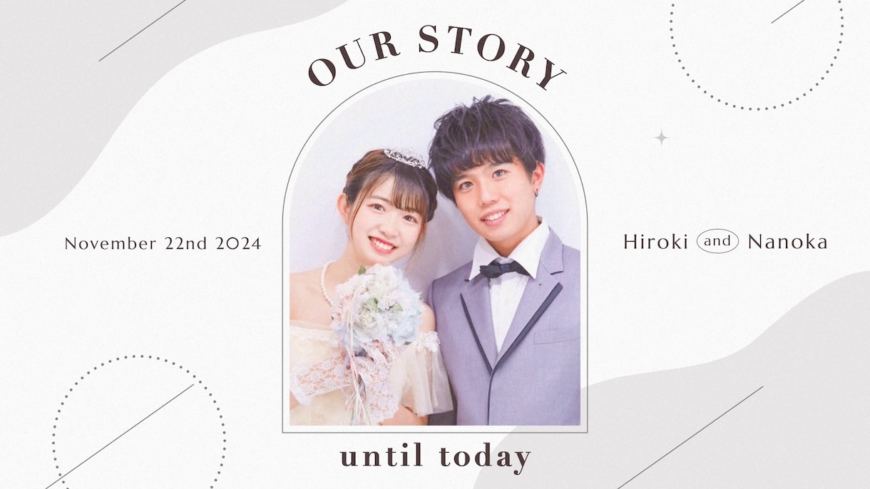 おしゃれ雑誌風★結婚式プロフィールムービー作ります 【修正無制限・お急ぎ制作可能・ISUM申請代行OK】 イメージ1