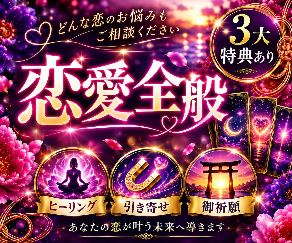 恋愛全般！霊視×カードで未来・気持ち等占います 【無料御祈願あり】恋愛のお悩みならどんなことでもOK！ イメージ1