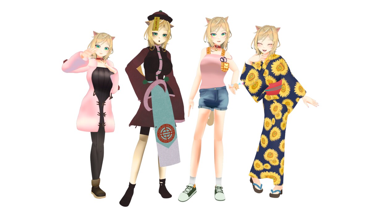 Vtuber向けの3DCGモデルを作ります 可愛いキャラクターを全身動かしてみたい方へ イメージ1