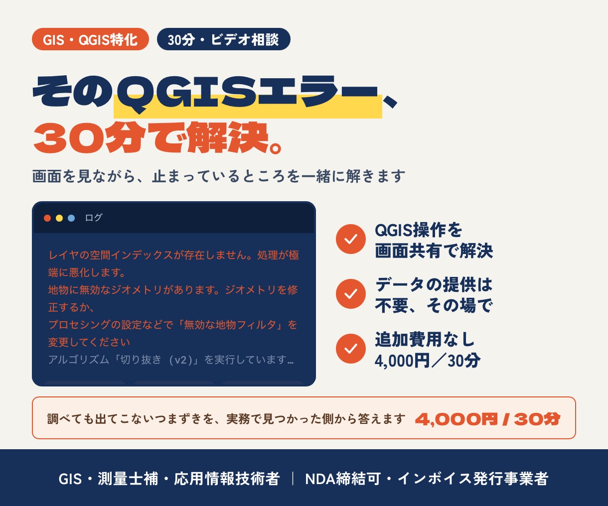 GISソフトの困りごとを30分で解決します エラーで進まない・データが開けないを画面共有で解決！ イメージ1