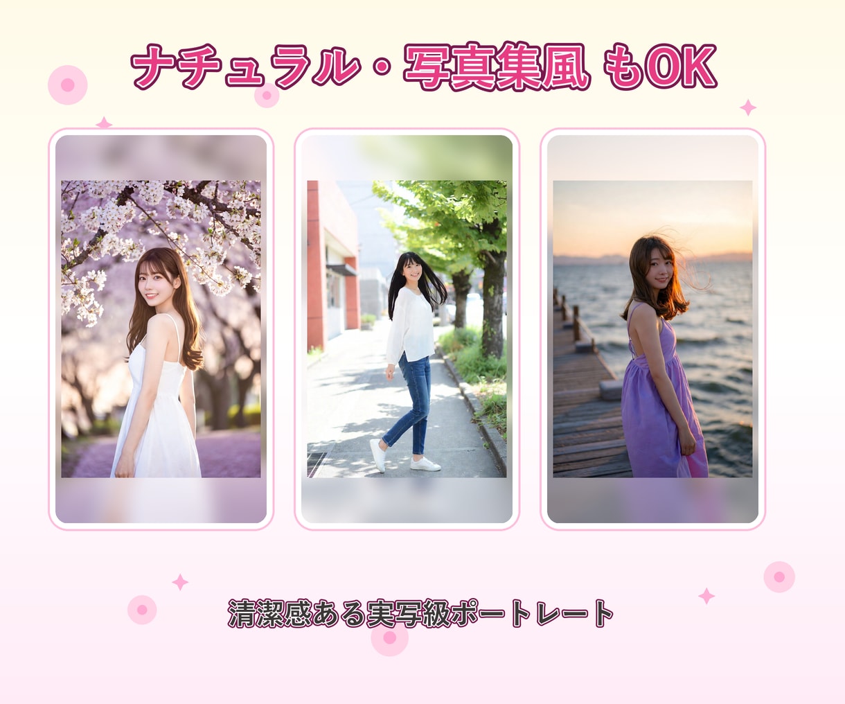 実写と見まがうAI美女作ります SNS・広告・配信に使える本格リアル系AI美女 イメージ5