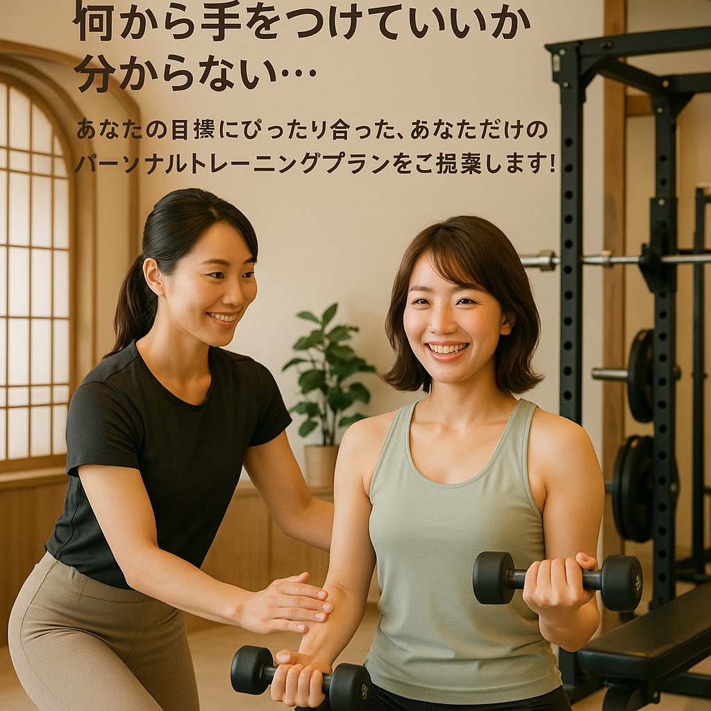 プロが作る運動プログラムで理想の体型近づけます あなたの目標に合わせたオーダーメイド筋トレメニューを作成 イメージ1