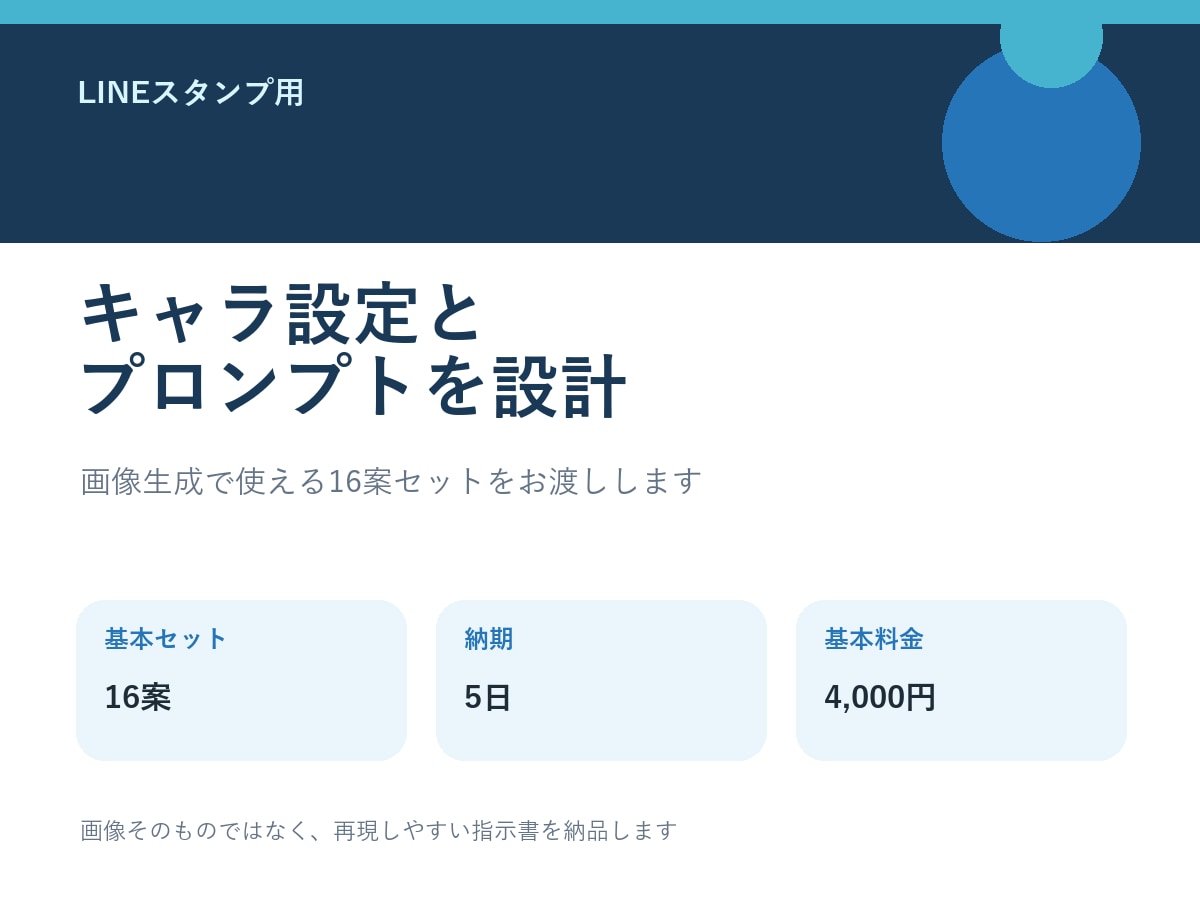 LINEスタンプ用キャラ設定とプロンプトを作ります 画像生成で使える16案セットをお渡しします イメージ5
