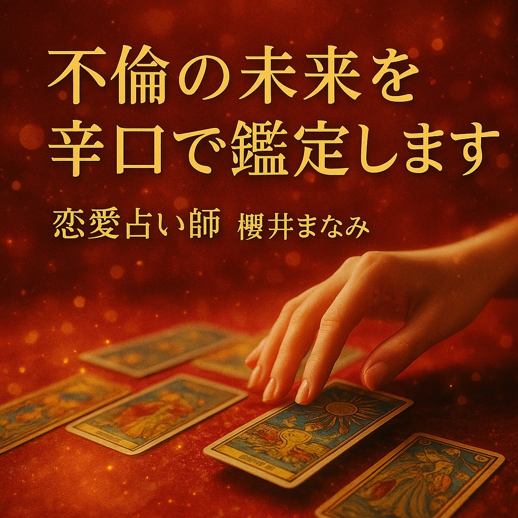不倫の未来を辛口でハッキリ鑑定します 彼の本気度・覚悟・未来を辛口で読みます イメージ1