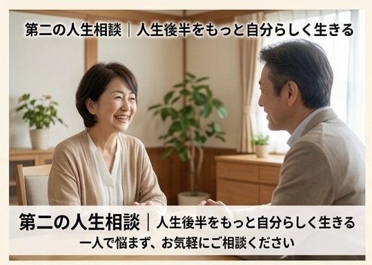 第二の人生を一緒に考えます 「人生後半をもっと自分らしく生きる」 イメージ1