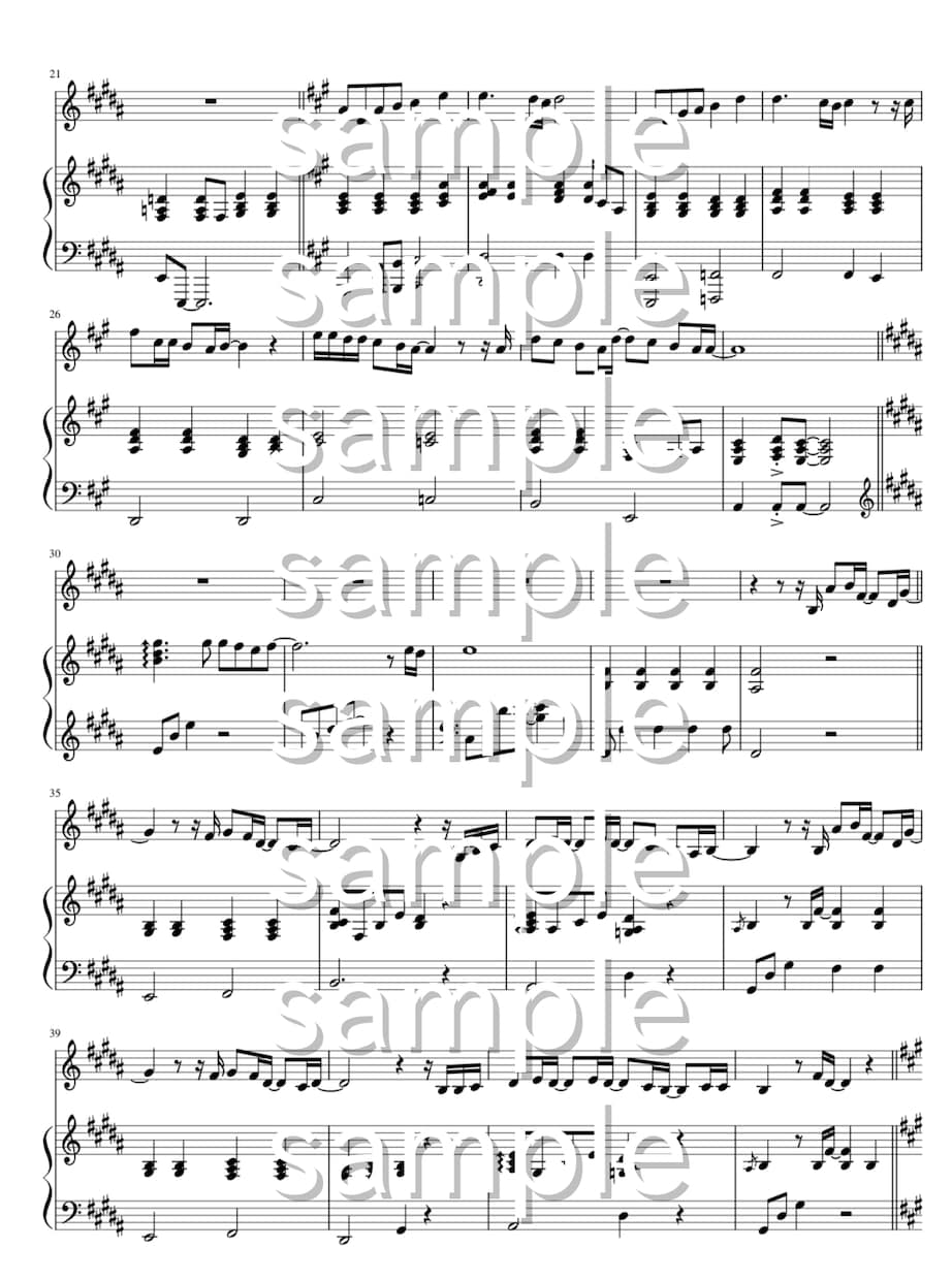 ピアノ向け譜面のアレンジ及び作成します 本当に欲しかった譜面、作ります。実績100曲以上 イメージ2