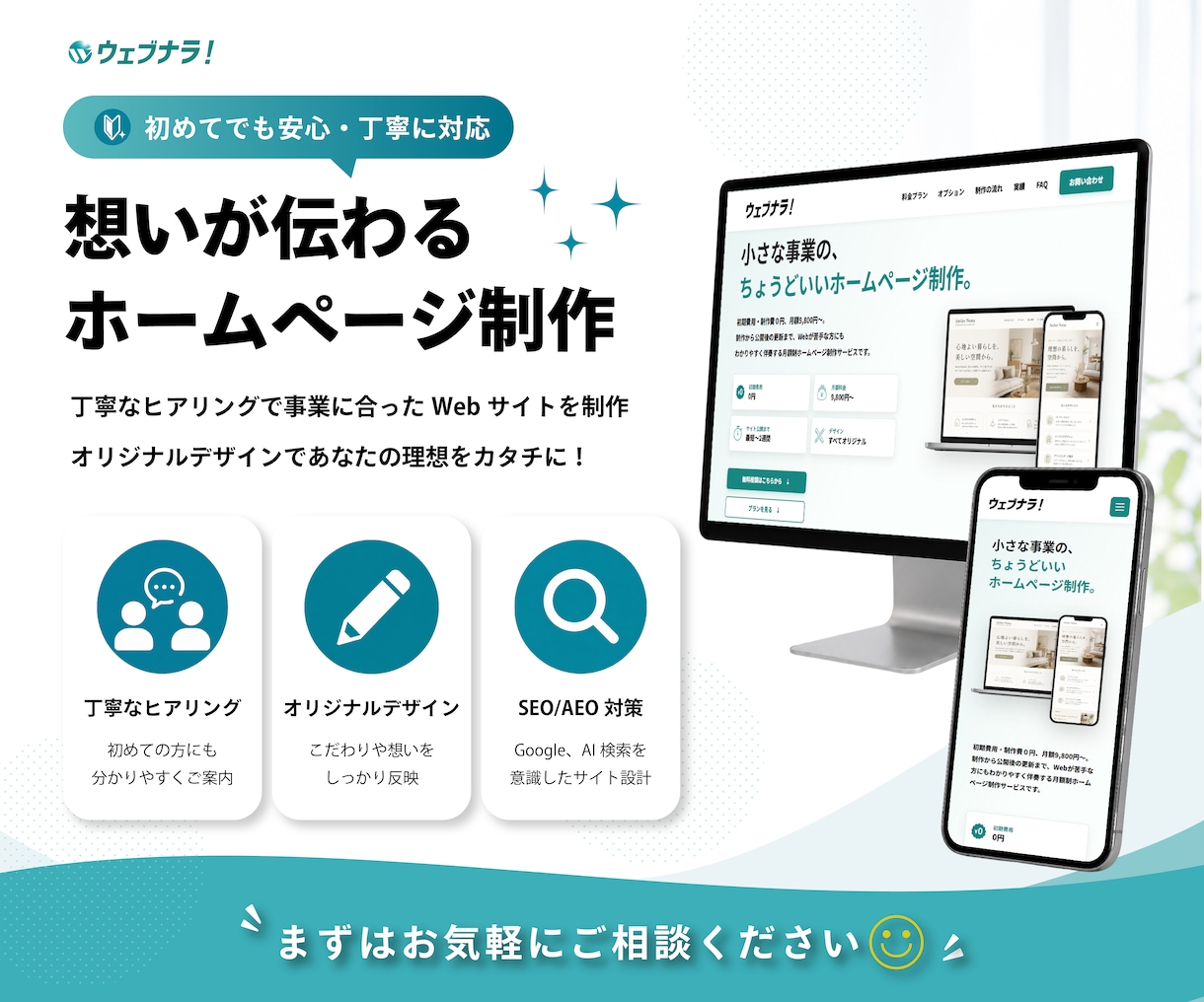 新規企業・サービスのホームページを格安で制作します 初心者でも安心！SEO対策された、長く使用できるサイト制作！ イメージ2