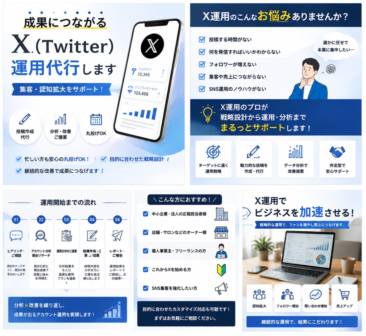 中小企業さん必見！！X運用代行します 投稿から分析まで一括対応！ 忙しい方向けのSNS運用を代行！ イメージ2
