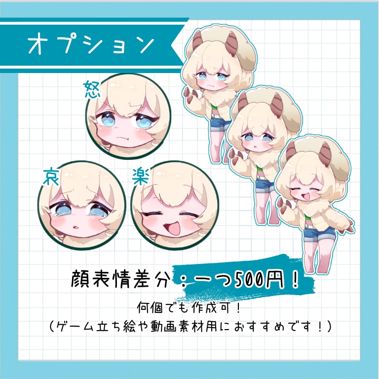 商用可能！ふわもちのSDキャラ描きます キャラデザもセットで可愛い！アイコン、動画、グッズ用など イメージ3