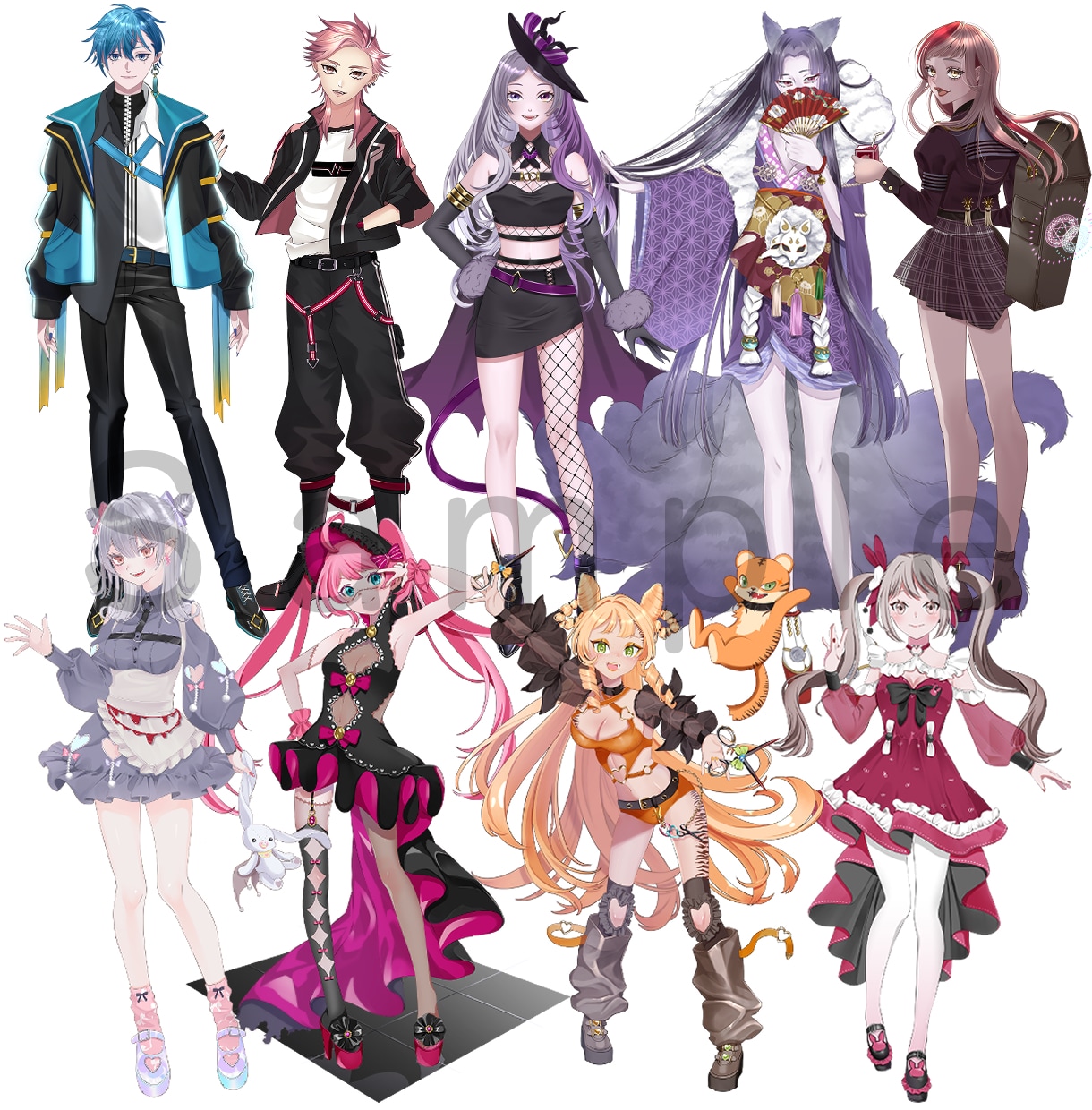 4,000円~  立ち絵から一枚絵まで描きます キャラデザ（VTuber）・SDキャラ・一枚絵・背景 イメージ1