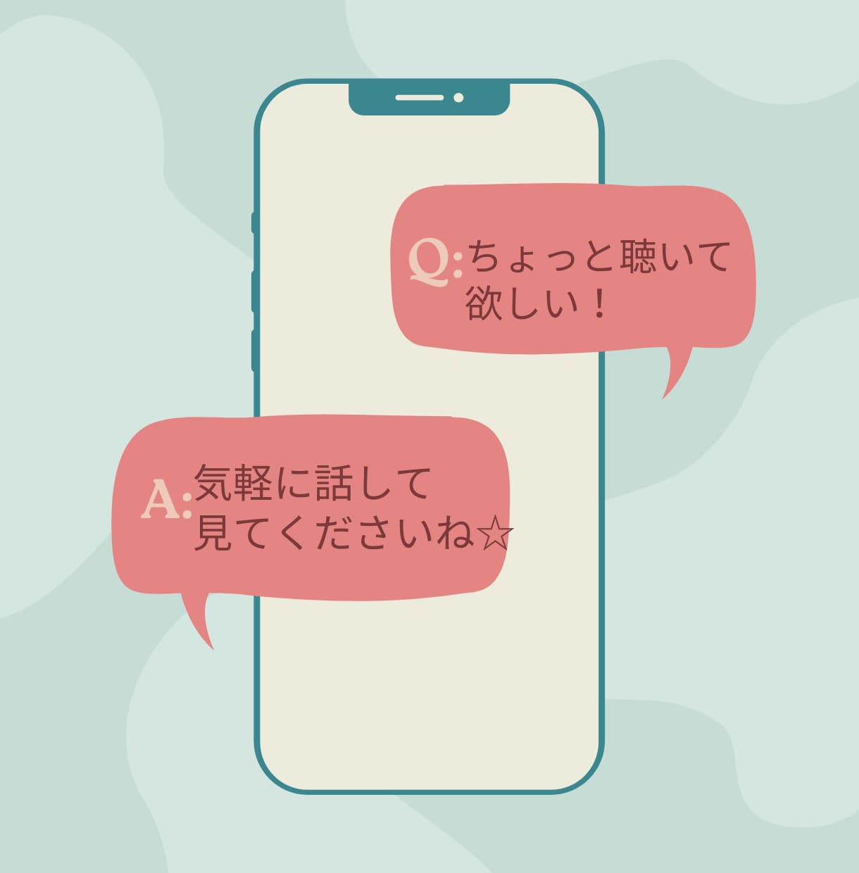 30分お話し放題！文字で気軽に相談できます 声を出さなくてOK！誰にも知られず気軽におしゃべり放題☆ イメージ4