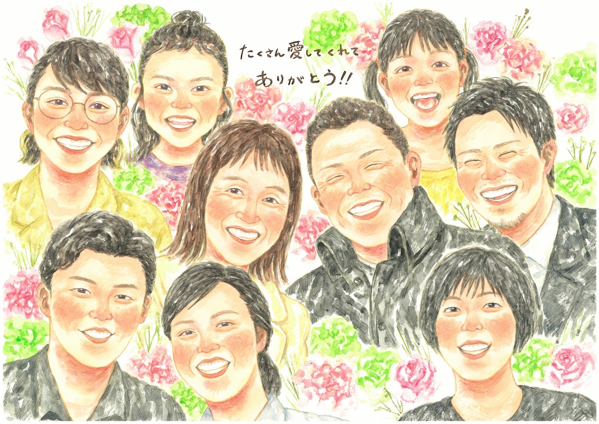 大人数用の似顔絵描きます 大人数での似顔絵が必要な方専用です イメージ6