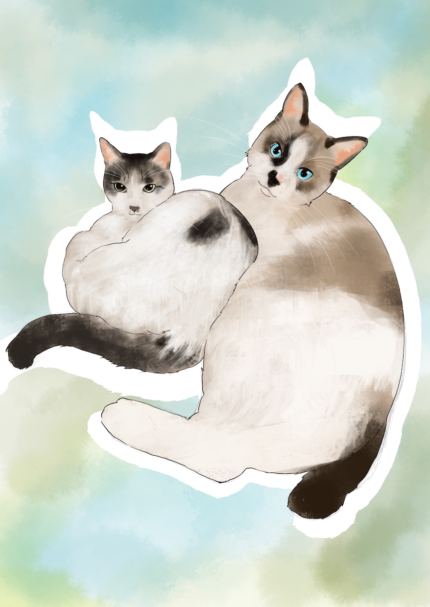 猫ちゃんの似顔絵描きます 愛猫の温もり、そのままイラストに！プレゼントにも！ イメージ2