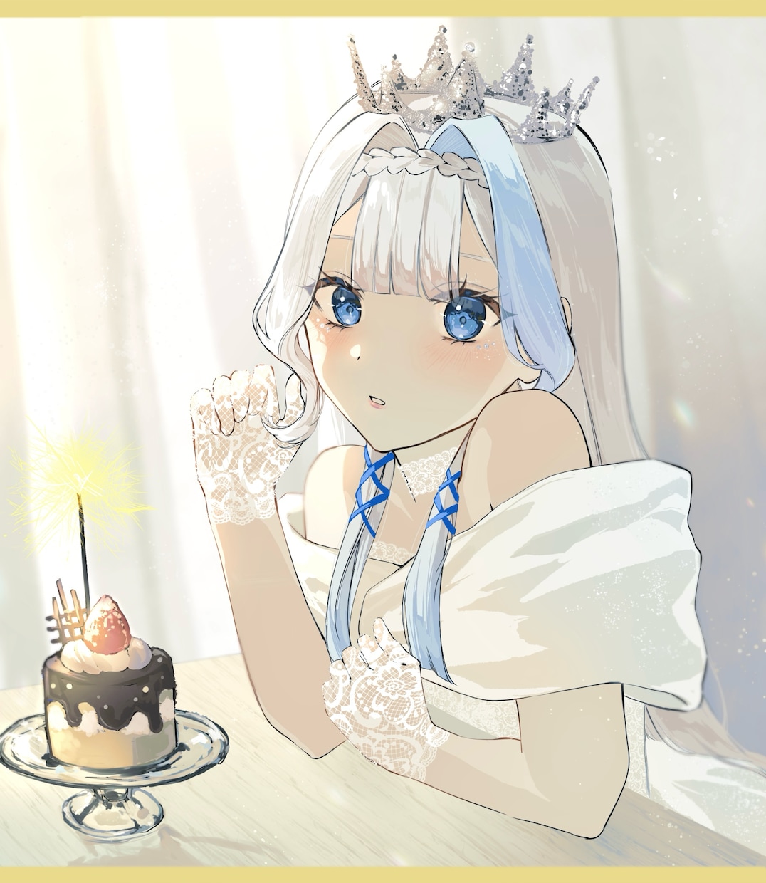 キラキラした透明感のあるイラストをお描きします アイコン・ヘッダー・サムネイルなど幅広く対応します イメージ1